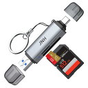 JNH カードリーダー CR-UD201 USB 3.2 DDR200モード 最高190MB/s超高速転送 Type-C OTG対応 2-in-1 SDXC microSDXC カードリーダー Android スマホ タブレット/iPhone15 シリーズ/iPad Pro/MacBook Pro Air/Windows PCに適用(2)
