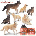 TOYMANY 8PCSオオカミフィギュア 動物フィギュアセット リアル動物おもちゃ オオカミ家族 人気動物 おもちゃ 玩具 誕生日プレゼント クリスマス 新年 飾り物 コレクション 6歳以上