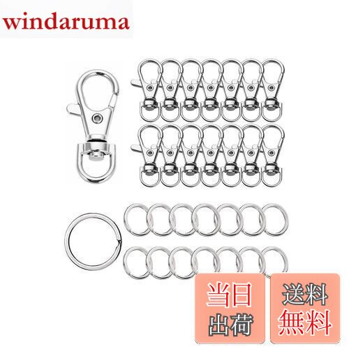 YINKE キーホルダー金具 キーホルダー パーツ キーリング リング チャーム ナスカン レジン パーツ キーホルダーパーツ 回転フック 丸カン 付き ワンタ...