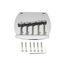 Musiclily Pro 16mmスチール製5弦ベースブリッジ ミュージックマンタイプベース用、クローム