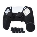 JYXETOV PS5 コントローラー カバー 1個/2個(28オプション)、無料の8ボタンキャップ、シリコーン保護、オリジナルの充電器で充電できます、滑り止め...