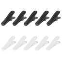 XSAJU イヤホンクリップ 10個セット ケーブルクリップ イヤホンが絡まない ヘッドホンマイククリップ (黒5個,白5個)