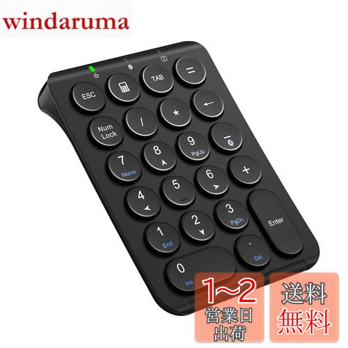 iClever テンキー Bluetooth ワイヤレス 数字 キーボード パンタグラフ式 Type-C充電 超薄型 Tabキー付き ブルートゥース 無線 ナンバーパッド 左手デバイス 片手デバイス ショートカットキー Windows/iOS/Android 対応 IC-KP08 (ブラック)