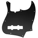 Musiclily Pro 10穴 ジャズベースピックガード4弦American Jazz Bass用、黒1P