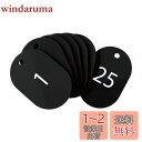 オープン工業 番号札 小判札 荷札 整理券 小 黒 25枚 1-25番 セット BF-70-BK