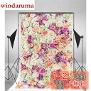 Qinunipoto 写真撮影用 花の背景 背景布 母の日 happy mother's day 背景 布 1x1.5m 写真 ?影 撮影用 色付きの花の背景 ...
