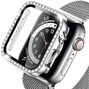 Miimall【PCケース+フイルム 2イン1】対応Apple Watch 1/2/3 38mm専用ケース ラインストーン付け アップルウォッチシリーズ 3 カバー シート 強化ガラス PC材質 擦り傷防止 防衝撃 Apple Watch 1/2/3 保護カバー フイルム(38mm|シルバー)(2)