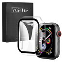 YOFITAR Apple Watch 用ケース 38mm アップルウォッチ保護ケース ガラスフィルム 一体型 series3 series2 series1 全面保護 超薄型 装着簡単 耐衝撃 高透過率 指紋防止 クリア(2)