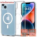 Spigen iPhone14Plus ケース MagSafe対応 マグネット搭載 黄変なし 2重構造 米軍MIL規格取得 耐衝撃 すり傷防止 マグセーフ 適用カバー ワイヤレス充電対応 ウルトラ・ハイブリッド マグフィット ACS04902 (ホワイト)