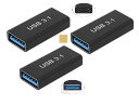 Sound Wave 3.2 Gen2 10Gbps高速データ転 アダプター メス メス USB延長コネクタ USB-C メス to USB-A メス 変換アダプタ Type-C メス - Type-A メス 中継アダプタ 5A 急速充電+10Gbps 高速データ転送 タイプC タイプA 延長コネクタ Type C 高性能デバイスに対応Gen2US