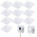 【送料無料】Doyime 歯ブラシ フック【10個セット】粘着 透明クリア 壁掛け 歯ブラシホルダー 強力 収納フック きれいに 清潔 収納フック 省スペース