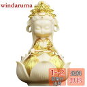 Umora ミニ 可愛い 観音像 観音菩薩 置物 厄除け インテリア 風水 仏像 お守り 開運 祈る ココヤシの果実 観音様 ギフト 仏壇 ボックス付き(金色の...