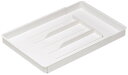 Belca 食器棚収納 伸縮 カトラリートレー L 幅21×奥行32~50×高さ3cm ホワイト スライド式 CT-LW