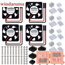 【送料無料】GeeekPi Raspberry Pi 4ファン、Raspberry Pi冷却ファン30x30x7mm DC 5VブラシレスCPU冷却ファン、7個...