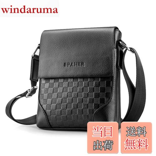 【送料無料】[SPAHER] ショルダーバッグ メンズ 革 レザー 斜めがけ 小さめ バッグ 縦型 肩掛けカバン ..