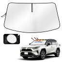 Cartist トヨタ RAV4 フロントサンシェード 50系 フロントガラス サンシェード サンライン サンセット サンフィアシェードカーテン マルチサンシェード MXAA5# AXAH5# 2019年4月-現行 遮光 シェード 日よけ 車種専用 UVカット カスタムパーツ インテリア 内装パーツ 取付