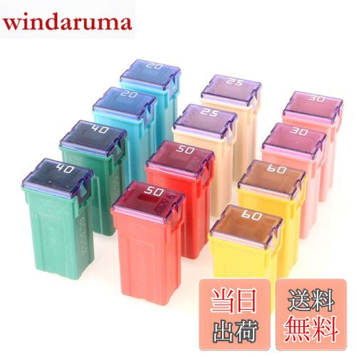 【送料無料】Kiligen 12個 12V-24V トラック、車、SUV用の自動車用トールプロファイルJcaseボックス型各種ヒューズ、ボート（20A/25A/30A/40A/50A/60A、各2個）