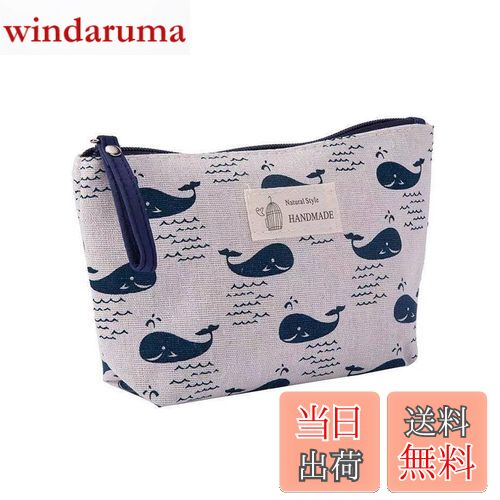 【送料無料】LOYELEY 化粧ポーチ レディース メイクポーチ 収納袋 トラベルポーチ ?おしゃれ ?かわいい 軽量 コンパクト 大容量 化粧品 小物類の収納用 持ち運び 旅行用 (くじら)