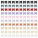 【送料無料】LOYELEY ネイルパーツ リボン 100個入り 3D 立体 蝶結び ハンドメイド ネイルアート ジュエリーパーツ デコパーツ レジン デコパーツ カラフル DIY 手作り ランダム色 (多色)