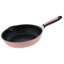 【送料無料】ベストコ フライパン 26cm ピンク 軽わざパン ふっ素樹脂加工 IH ガス火 オール熱源対応 両口 NQ-0093 カリーノ