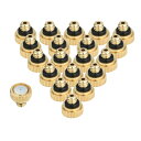 【送料無料】ミストノズル 噴出ノズル 0.3 mm 真鍮製 噴霧スプレー スプリンクラー 農業灌漑 ガーデンニング 水やり 散水用具 20個セット