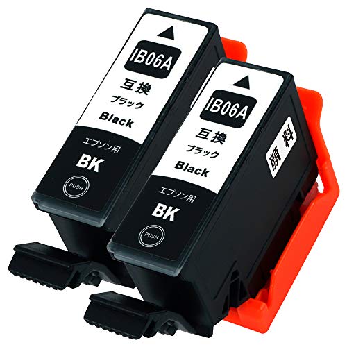【送料無料】IB06-(KA/ブラック)【2本セット】【顔料】 最新 互換 インクカートリッジ 《ICチップ搭載..