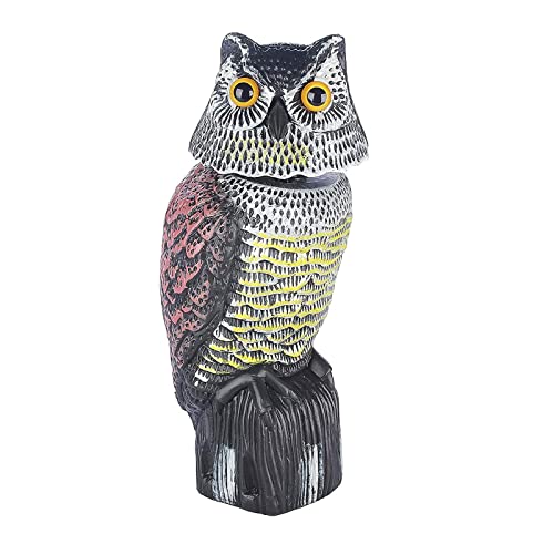 【送料無料】鳥よけフクロウ、フクロウの置物風車式手動パドルヘッド、 鳥よけ 害鳥対策 ふくろう カラ..