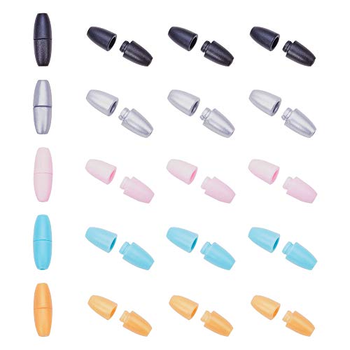 【送料無料】PH PandaHall 60個/セット 5色 プラスチック製 クラスプブレイクアウェイ留め金 DIY用 パーツ 留め金 接続金具 ネックレス&ブレ...