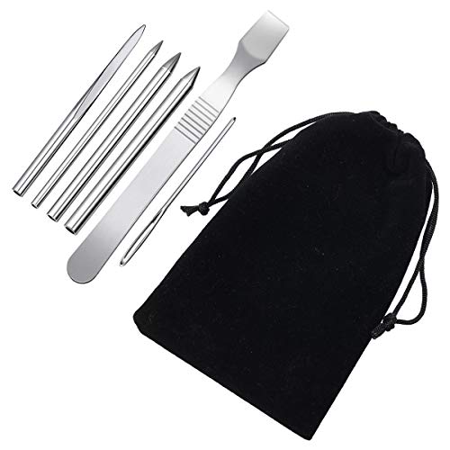 【送料無料】パラコードニードル 6点セット ステンレス 針 裁縫道具 手縫い針 スクレーパー ホビー 手..