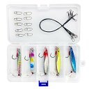 【送料無料】ルアーセット メタルジグセット 飛距離 でかっとびます 5本ワイヤーリーダーと10本クイックスナップ付き 海釣り 遠投 ショア シーバス 青物 タチ...