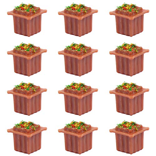 【送料無料】情景コレクション 模型 花壇 花 庭園 公園 街路 1:150 12本入り モデル 建物模型 ジオラマ 箱庭 装飾 鉄道模型 教育 DIY GY36...