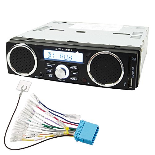 【送料無料】スピーカー付 ラジオ メディアプレーヤー 2017年11月以降のスズキキャリー・マツダスクラム・三菱ミニキャブ・日産NT100 20ピン変換コネクタ付き 専用配線付き オーディオ 1DIN デッキ 車載 USB SD スロット RCA 出力