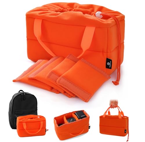 【送料無料】Koolertron 一眼レフ カメラバッグ インナーバッグ カメラケース インナーソフトボックス 調節可能な仕切り付き 防振 お花見 旅行 アウトドア