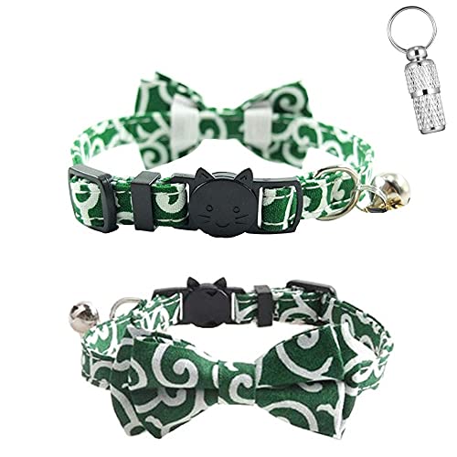 【送料無料】THAIN 猫首輪 唐草 セーフティバックル付 猫 首輪 すず リボン 安全 鈴付 アクセサリー 犬..