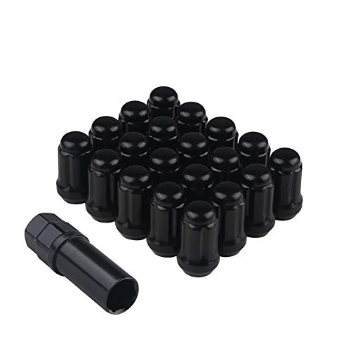 【送料無料】スチール製 ホイールロックナット 20個セット M12 x P1.5 高さ33mm 外6角 花形 ラグナット 4穴/5穴 袋ナット カラーナット レ...