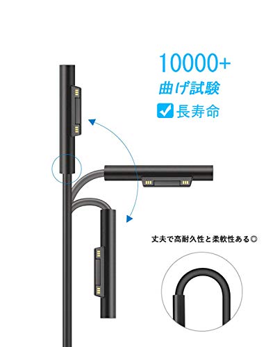 ������̵����cshare Surface �� ���Ŵ� 65W Surface Pro ���Ŵ� 15V 4A Surface�ȸߴ����Τ����Ÿ������ץ��� �б�Surface Pro 10/9/8/ 7/X/6/5/4/3/Book/Laptop Go �����ե��� �ߴ� AC�����ץ���1706/1800/1625/1735/1736/1963/1796/2105/2062ͽ���� �����ե������Ŵ�