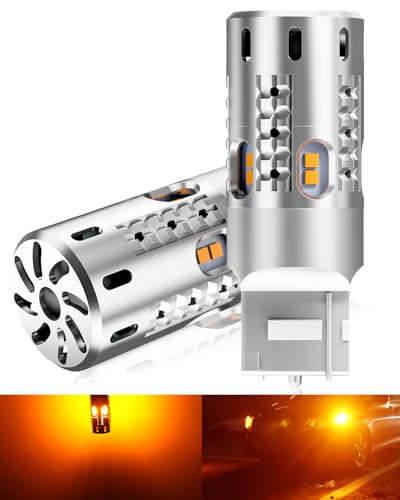 【送料無料】SUPAREE LED ウインカー アンバー/オレンジ 純正交換 冷却ファン付き ハイフラ防止抵抗内蔵 ステルス仕様 無極性 DC12V車用（ハイブリッド車・EV車対応） LEDウインカーバルブ 一体化 2個セット