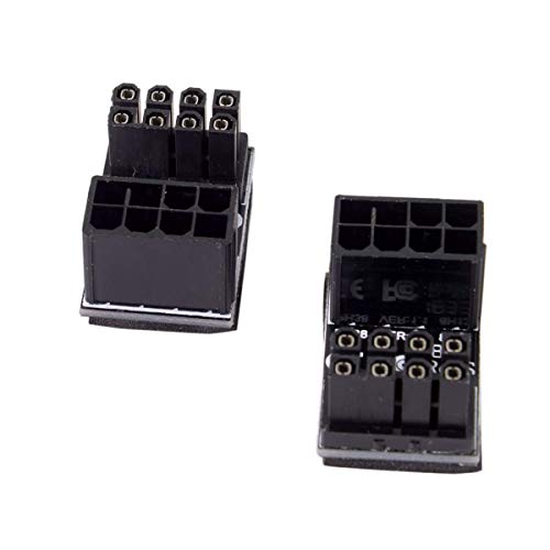 【送料無料】Doaemunp（2パック）ATX 8ピンメスから8ピンオス180度角度付きアダプター、デスクトップグ..