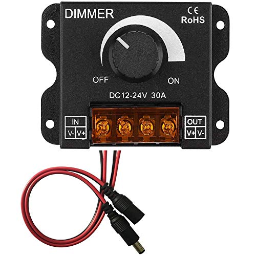 【送料無料】PWM 0~100％LED調光スイッチロータリーノブON/OFFスイッチ、最大30A調光5050用3528 2835 5..