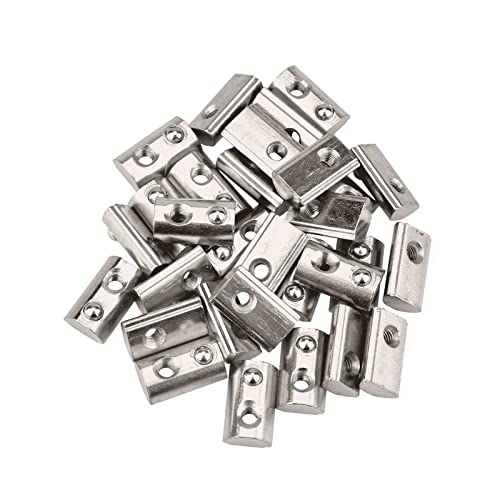 【送料無料】30個入 Tスプリングナット スロット 20ヨーロッパ標準 レールアルミニウム, 半円 炭素鋼製..