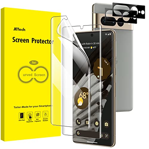 【送料無料】JETech Google Pixel 7 Pro用 保護フィルム カメラレンズフィルム付き フレキシブルTPUフ..