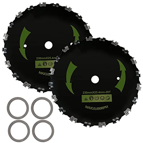 【送料無料】7Akiranoai 2 セットチェーンソー歯ブラシブレード 草刈機用チップソー 草刈り機 替え刃 ..