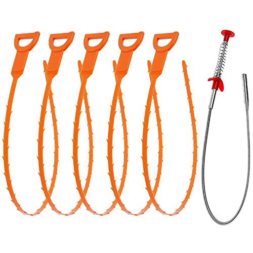 【送料無料】SHULLIN 6個セット パイプクリーナー 下水管 ヘアキャッチャー クリーニングブラシ 排水蛇クリーナー パイプク リーナー 排水溝 ワイヤー マジックハンド パイプ 排水溝 ワイヤーブラシ 排水溝詰まり除去 排水管 ブラシ 排水管掃除 髪の毛 汚れ つまり など