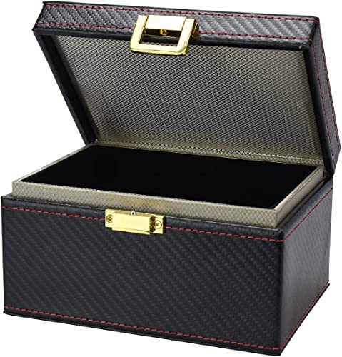 【送料無料】電波遮断ボックス PUレザー仕上げ 内寸10.5×16×7.5cm スマホ/スマートキーからの信号をブロック RFID遮断 リレーアタック防止 プライバシー保護 小物入れ シグナルブロック箱 FMTSSSBOX100