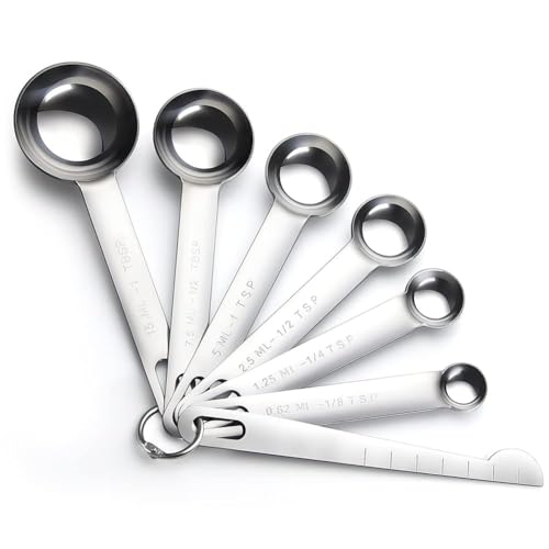 【送料無料】YFWOOD 計量スプーン 7点セット 小麦粉計り目盛りスプーン ステンレス製 大さじ 小さじ 薄..