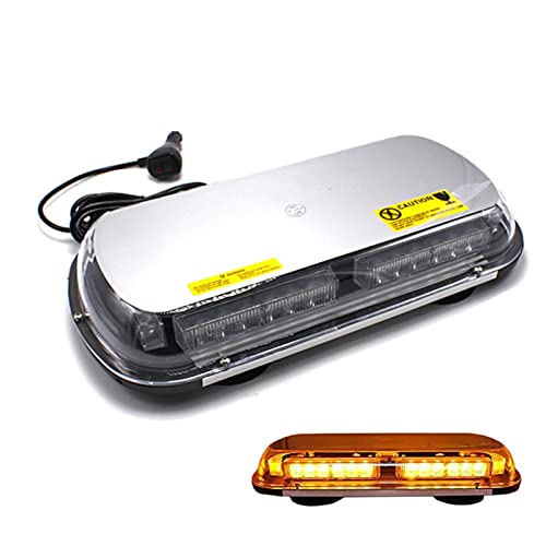 【送料無料】WELLVIE パトランプ 回転灯 黄色 100V 45cm ワイド 9V-30V 12V 24V フラッシュライト/作業灯/警告灯/除雪作業灯/ストロボワーニングライト（ イエロー）