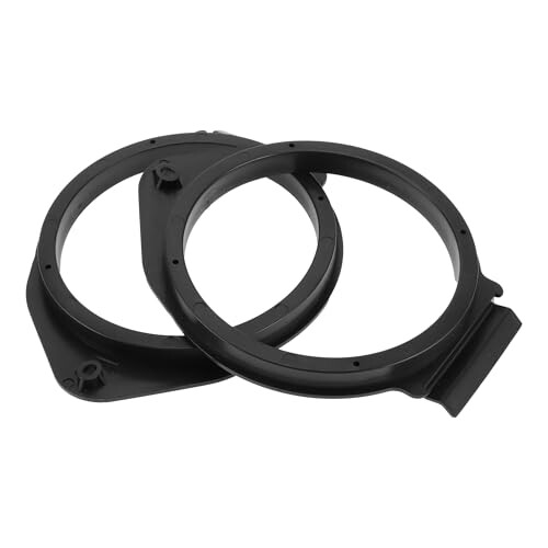 【送料無料】HEROFFIX 2個のオーディオ同軸スピーカースピーカースペーサーリングツィータースピーカースペーサーアダプター シボレーに対応アバランチ2007-2020用フロントリアスピーカーサブウーファーマウントスペーサーブラケットリングブラックABS