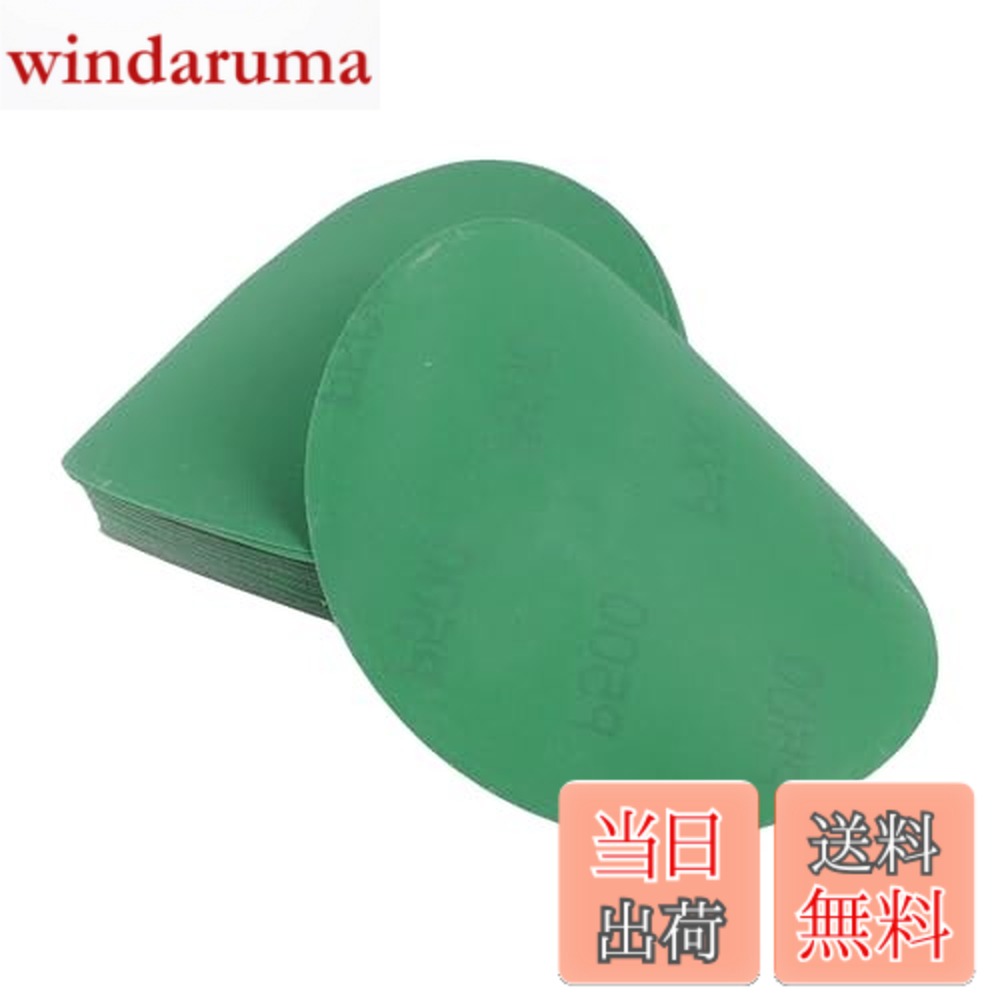 【送料無料】HEROFFIX 50個の車用木製研磨ディスク平滑化フックループ研磨シート5インチ500番グリーンアルミニに対応ウムオキサイド