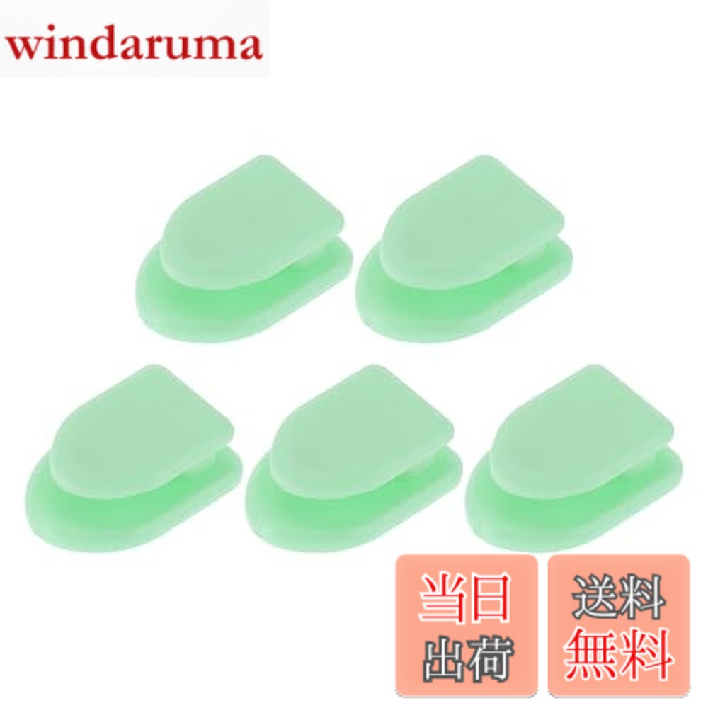 【送料無料】HEROFFIX 財布 バッグ 鍵 水筒 買い物袋用の車載フック5個セット 車載用粘着フック グリーン ABS 1.18"x0.79"