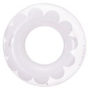 【送料無料】浮き輪 うきわ 浮き具 浮輪 O型 大人用 水遊び用 透明 花柄 可愛い フロート スイミング ビーチ プール 夏休旅行 海水浴 水泳 アウトドア レジャー用品 色:ホワイト
